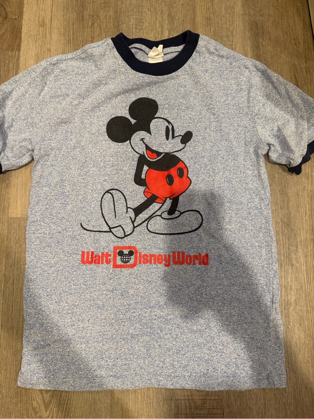 Disney Mickey Mouse Ringer Tee - Light Heather Blue